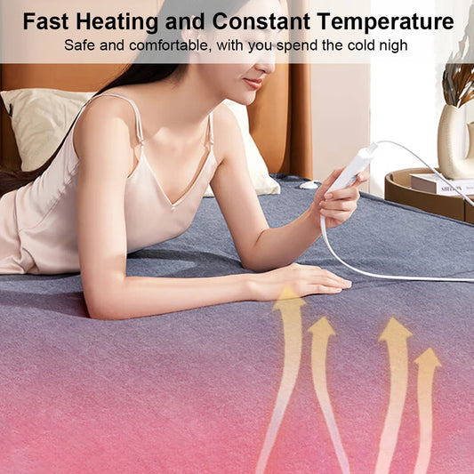 Electric Heating Blanket 220V Thicker Automatic Thermostat Heated Blanket Body Warmer Thermal Mattress for Room EU