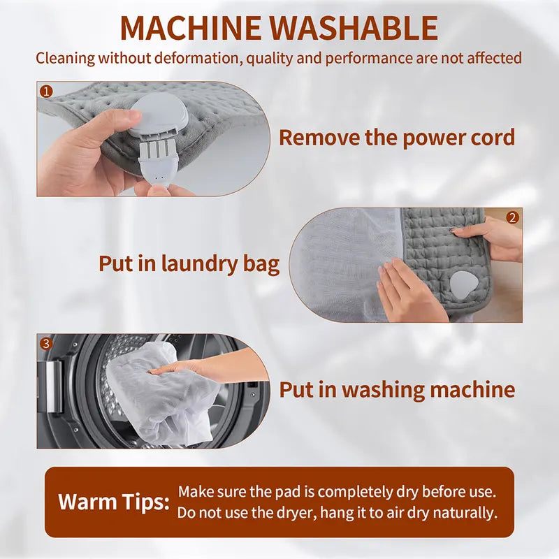 30*60cm Electric Heating Pad 9 Levels Heated Blanket Washable Winter Warmer Mat Heater For Back Neck Shoulder Legs	