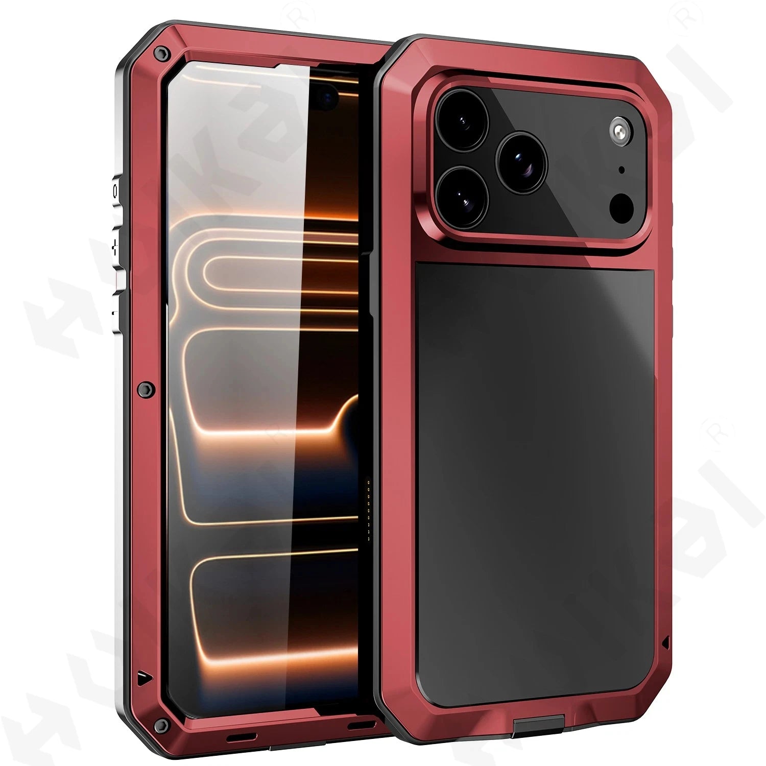 Heavy Duty Case for iPhone 17 Pro Max 16 15 14 Metal Armour Cover 360 Full Body Shockproof Protective Outdoor	
