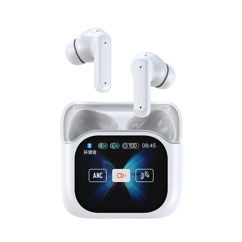 Real Time AI Translator Headphones with Touch Screen 144 Languages Translation Bluetooth 5.4 Earbuds Noise Cancelling Headset-ShoptAI	