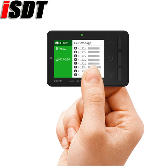 ISDT BattGo BG-8S Smart Battery Meter Digital Capacity Checker Balancer Receiver Signal Tester for NiMH, LiPo, Li-ion, NiCd