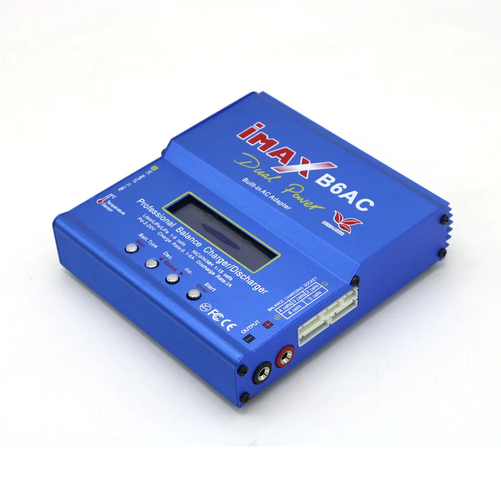 Imax B6AC Charger 80W 6A Balance Charger B6 AC RC Digital LCD Screen Li-ion LiFe Nimh Nicd PB Lipo Battery Discharger