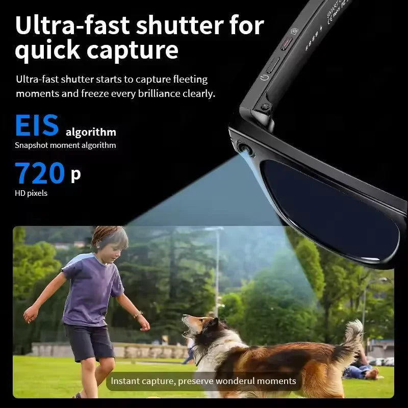 New Upgrade AI Smart Glasses Camera Video Recording Photo Recognition Bluetooth Call Translation Voice Sunglasses-ShoptAI	