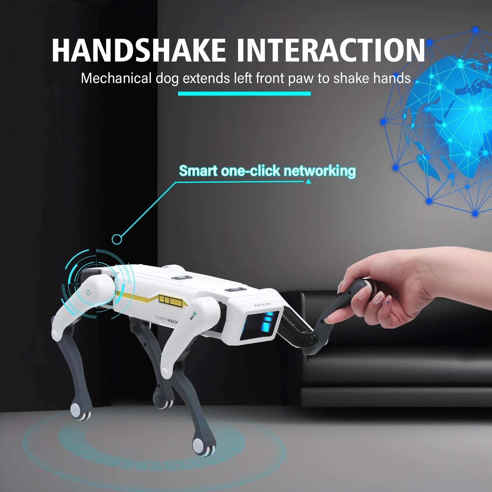 AI RC Robot Dog Toy Voice Dialogue APP Remote Control Programming Singing Dancing Machine for Kids-ShoptAI	
