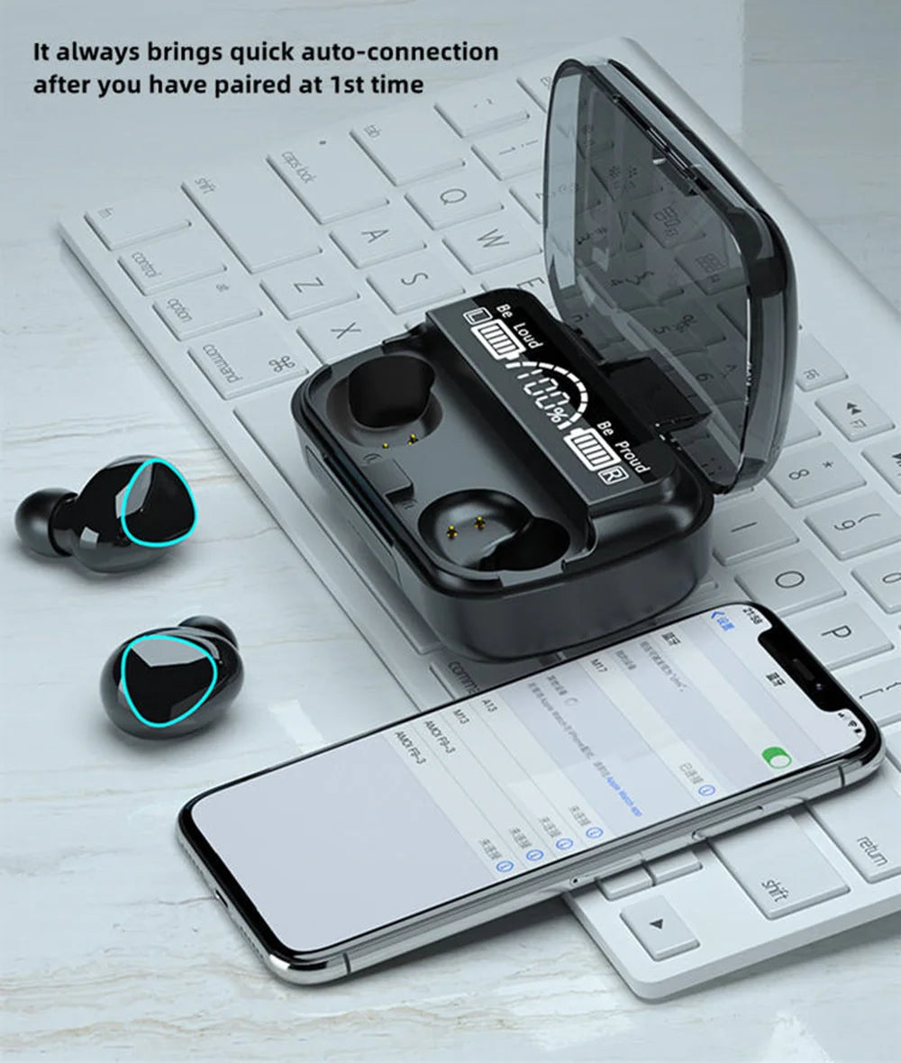 M10 Wireless Earphone High Quality Sound Earbuds Sports Game Music Headset Bluetooth Headphone with Power Bank	