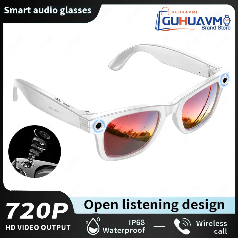 New Upgrade AI Smart Glasses Camera Video Recording Photo Recognition Bluetooth Call Translation Voice Sunglasses-ShoptAI	