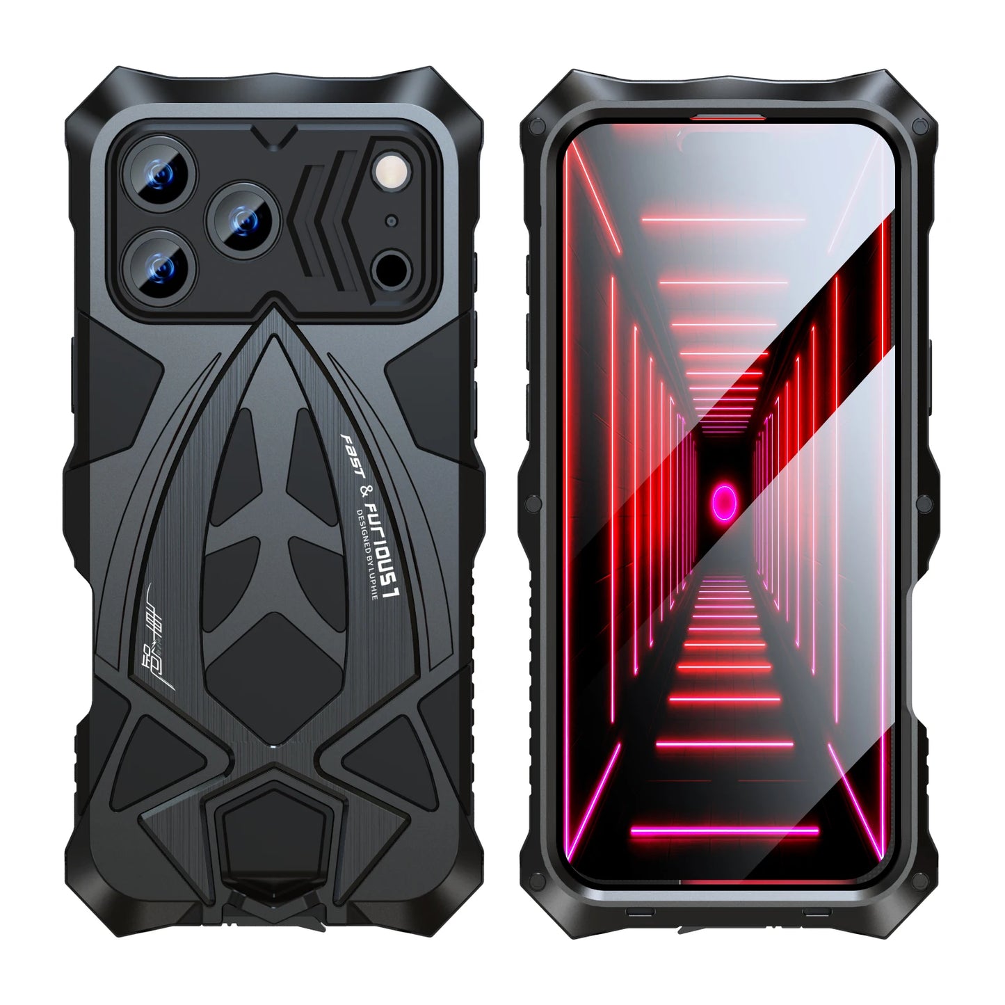 Military Grade Metal Case for iPhone 17 Pro Max 16e 16 Rugged Phone Cover Shockproof Armor Shell Silicon Fundas	