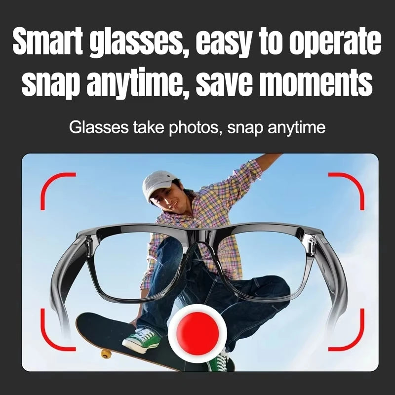 AI Smart Glasses Xiaomi 8K HD Photochromic Multifunction Translate Camera Music Player Bluetooth Calling Voice Assistant-ShoptAI	
