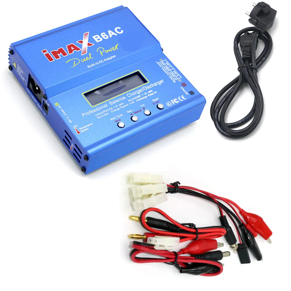 Imax B6AC Charger 80W 6A Balance Charger B6 AC RC Digital LCD Screen Li-ion LiFe Nimh Nicd PB Lipo Battery Discharger