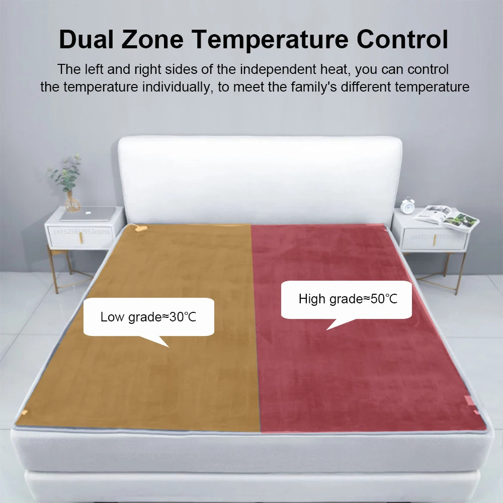 Electric Heating Blanket 220V Thicker Automatic Thermostat Heated Blanket Body Warmer Thermal Mattress for Room EU