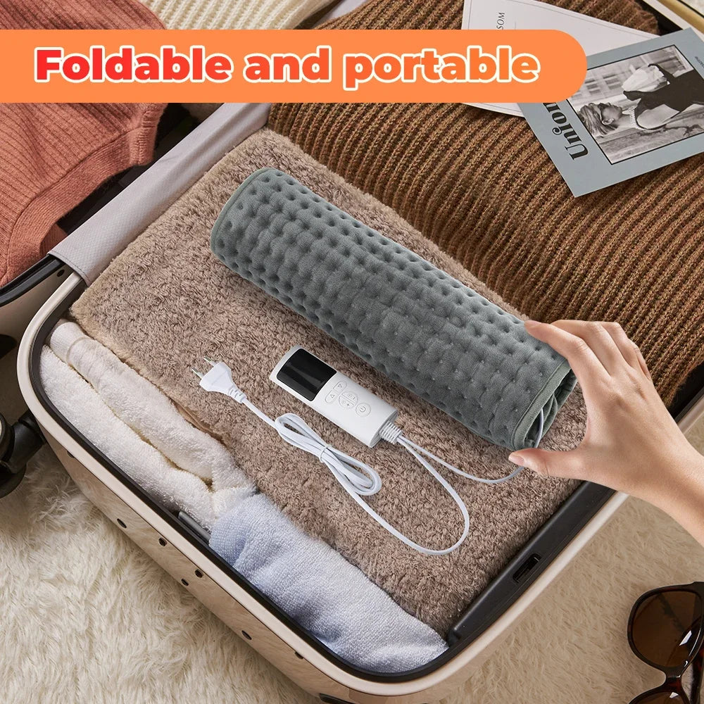 Electric Foot Heating Pad Washable Feet Warmer Heater Mat Plush Thermal Blanket Home Office Bedroom