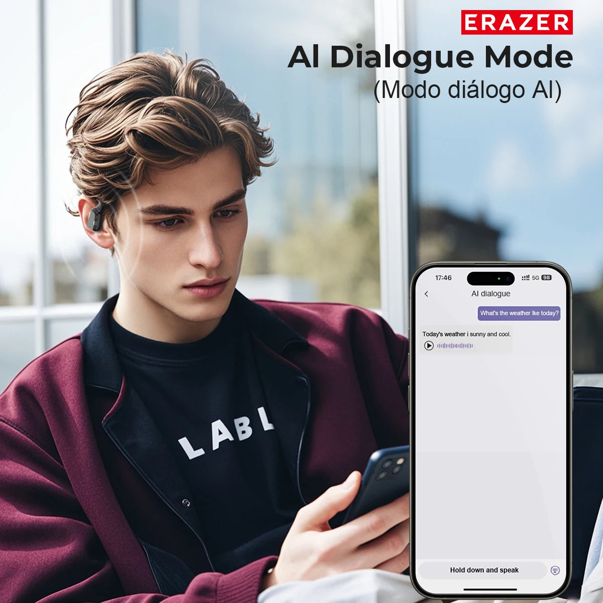 AI Earphone ERAZER XP6 Bluetooth Sleep ASMR Headset DIY Equalizer APP Wireless AI Headphones Office Travel-ShoptAI	