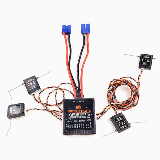 Récepteur Spectrum AR12120 12 canaux DSMX XPlus PowerSafe compatible avec la télécommande JR Spek RC (SPMAR12120) 