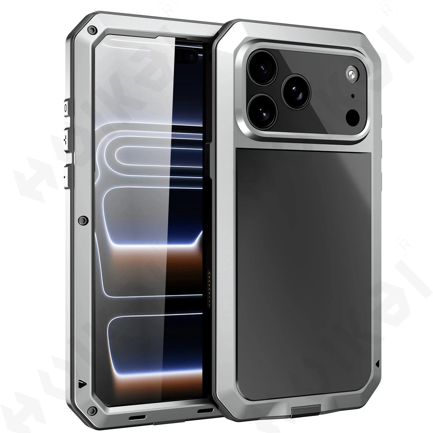 Heavy Duty Case for iPhone 17 Pro Max 16 15 14 Metal Armour Cover 360 Full Body Shockproof Protective Outdoor	