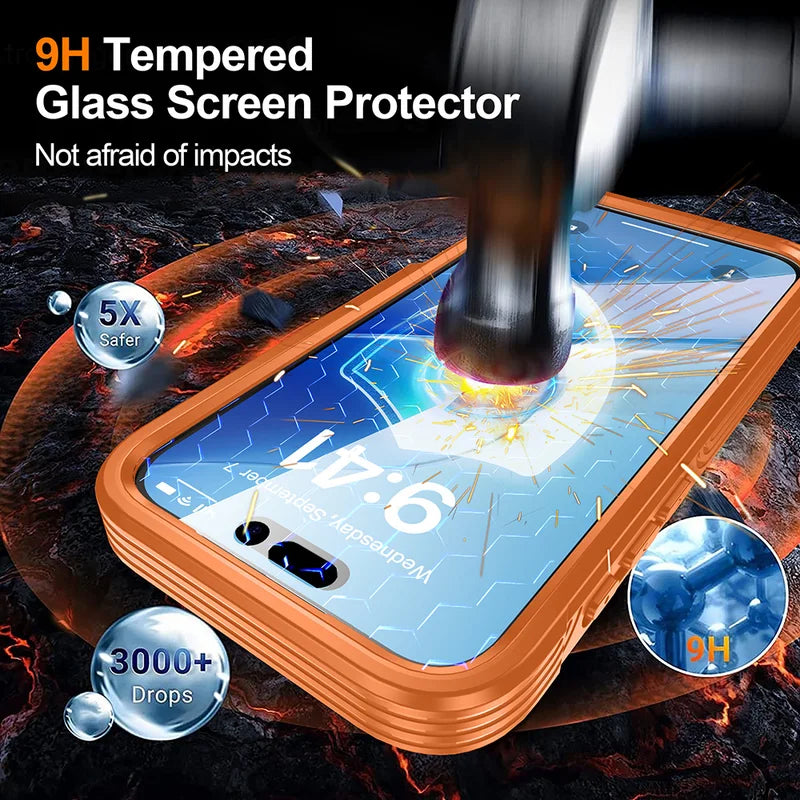Magnetic MagSafe Case for iPhone 17 Pro Max Air Wireless Charging Back Cover 360 ¡ã   Fully Protected Double-sided Transparent	