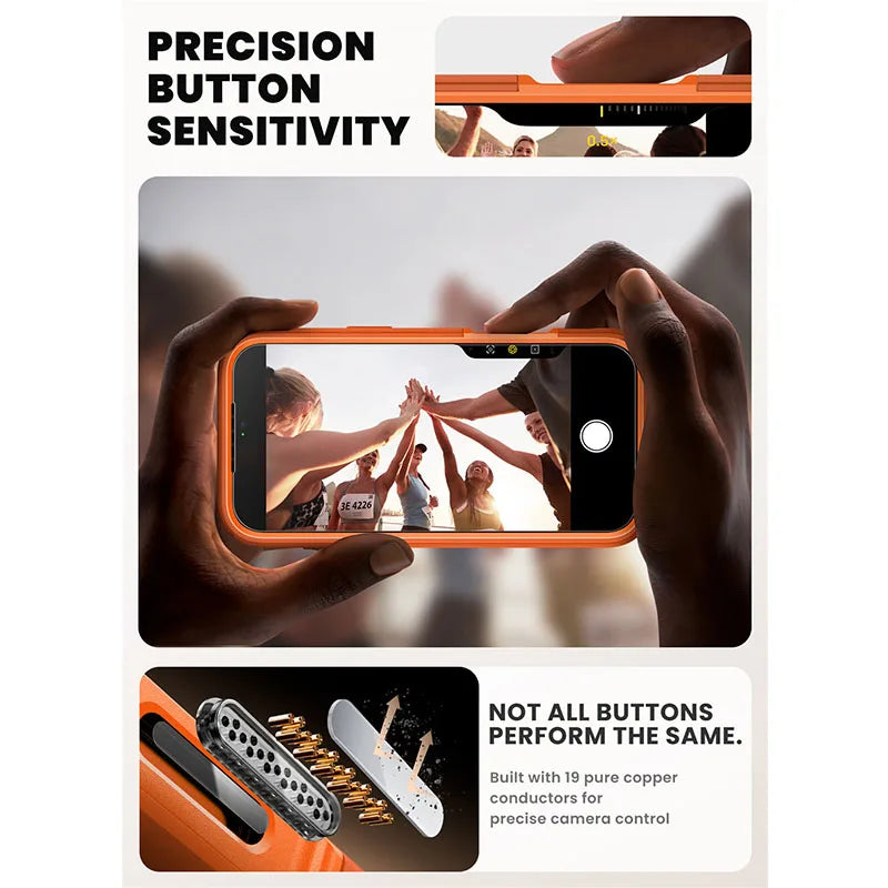 Magnetic Phone Case for iPhone 17 Pro Max Full-Body Cover with Tempered Glass Screen Protector & Stand	