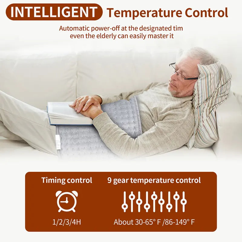 30*60cm Electric Heating Pad 9 Levels Heated Blanket Washable Winter Warmer Mat Heater For Back Neck Shoulder Legs	