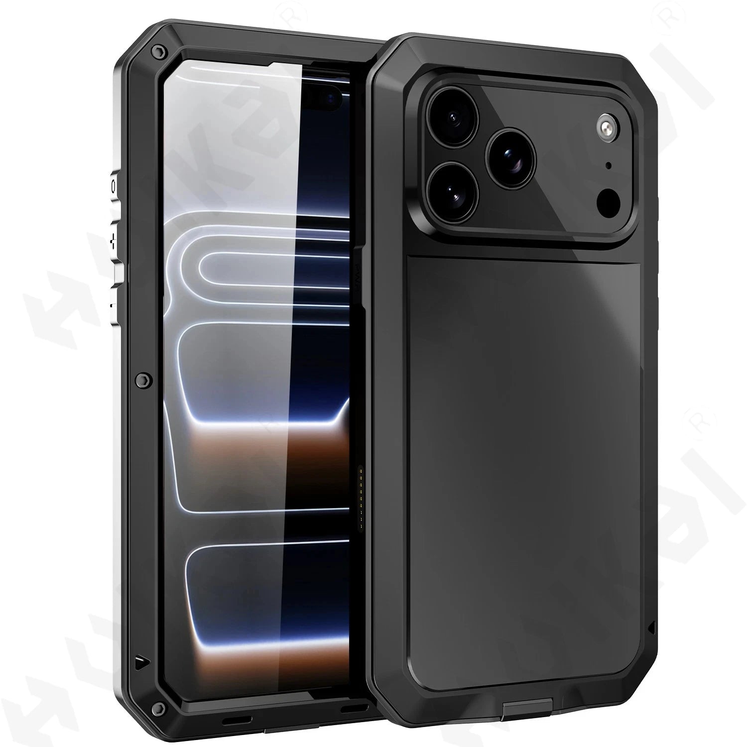 Heavy Duty Case for iPhone 17 Pro Max 16 15 14 Metal Armour Cover 360 Full Body Shockproof Protective Outdoor	